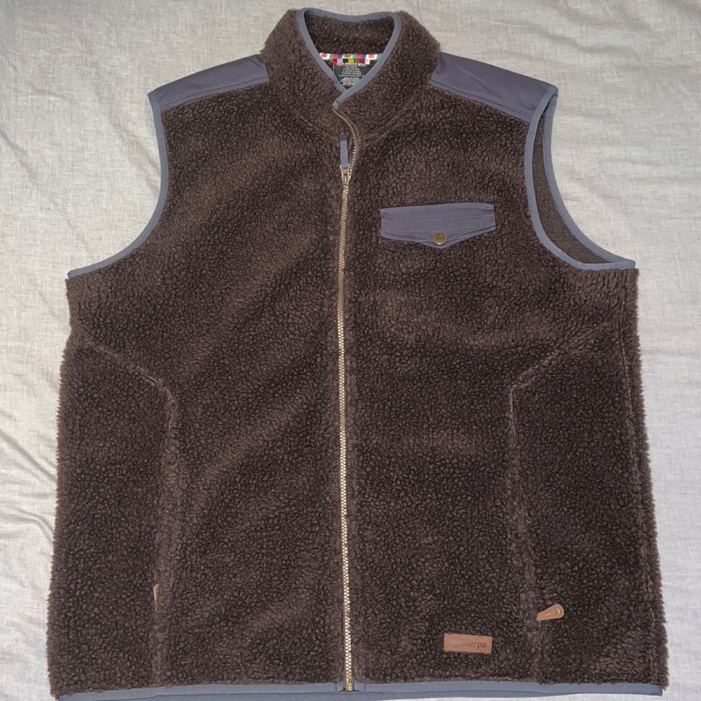 Mens Sherpa Tingri Vest. Brown. XXL. Like New.